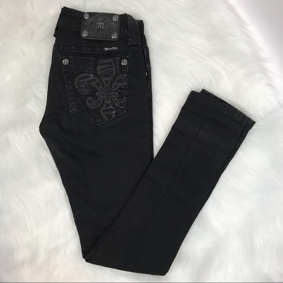 Miss Me Denim - Miss Me Jeans Black Skinny Jeans Denim H